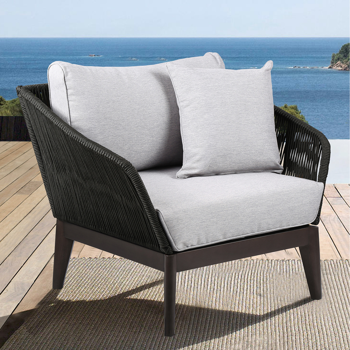 Armen Living Athos Outdoor Club Chair - Image 7 of 7