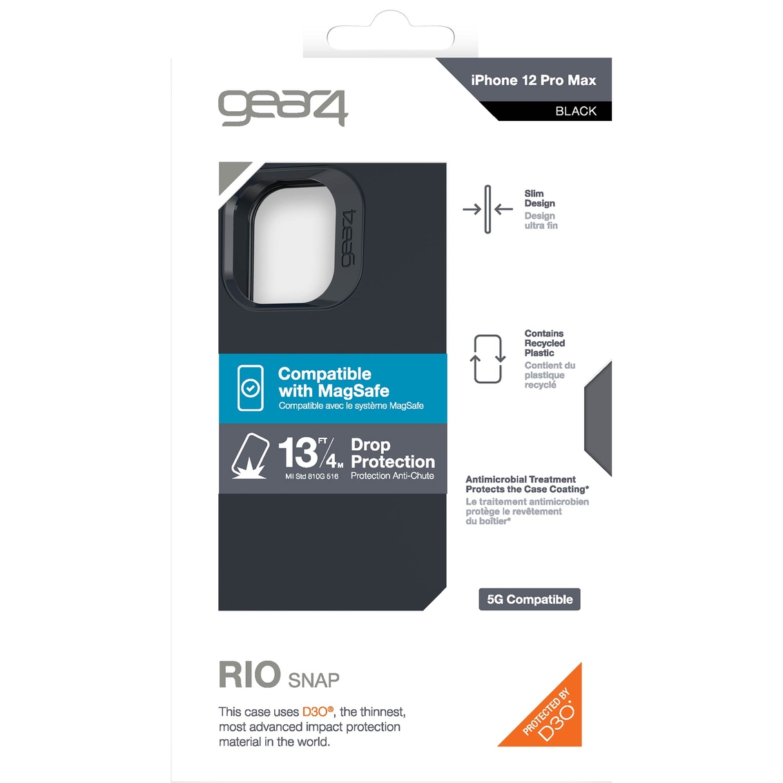 Mophie Gear4 Rio Snap D3O Case for Apple iPhone 12 Pro Max - Image 1 of 2