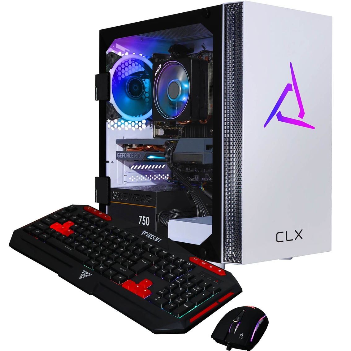 CLX Set AMD Ryzen 9 3.7GHz 16GB RAM GeForce RTX 3060 500GB SSD + 3TB HDD Gaming PC - Image 4 of 6