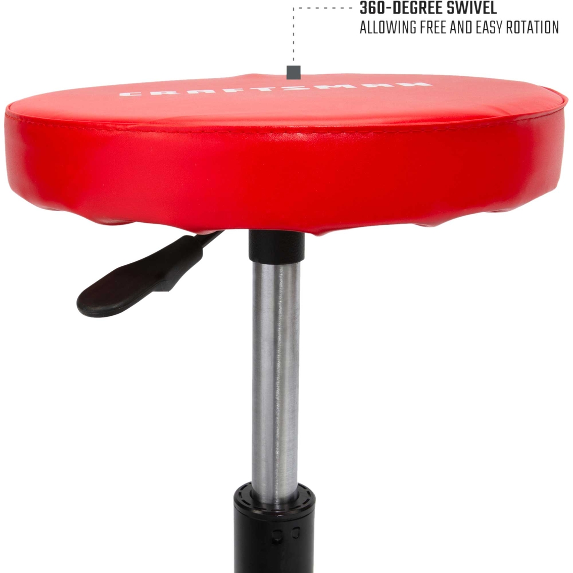 Adjustable Height Rolling Creeper Stool with Storage Tray - Image 5 of 6