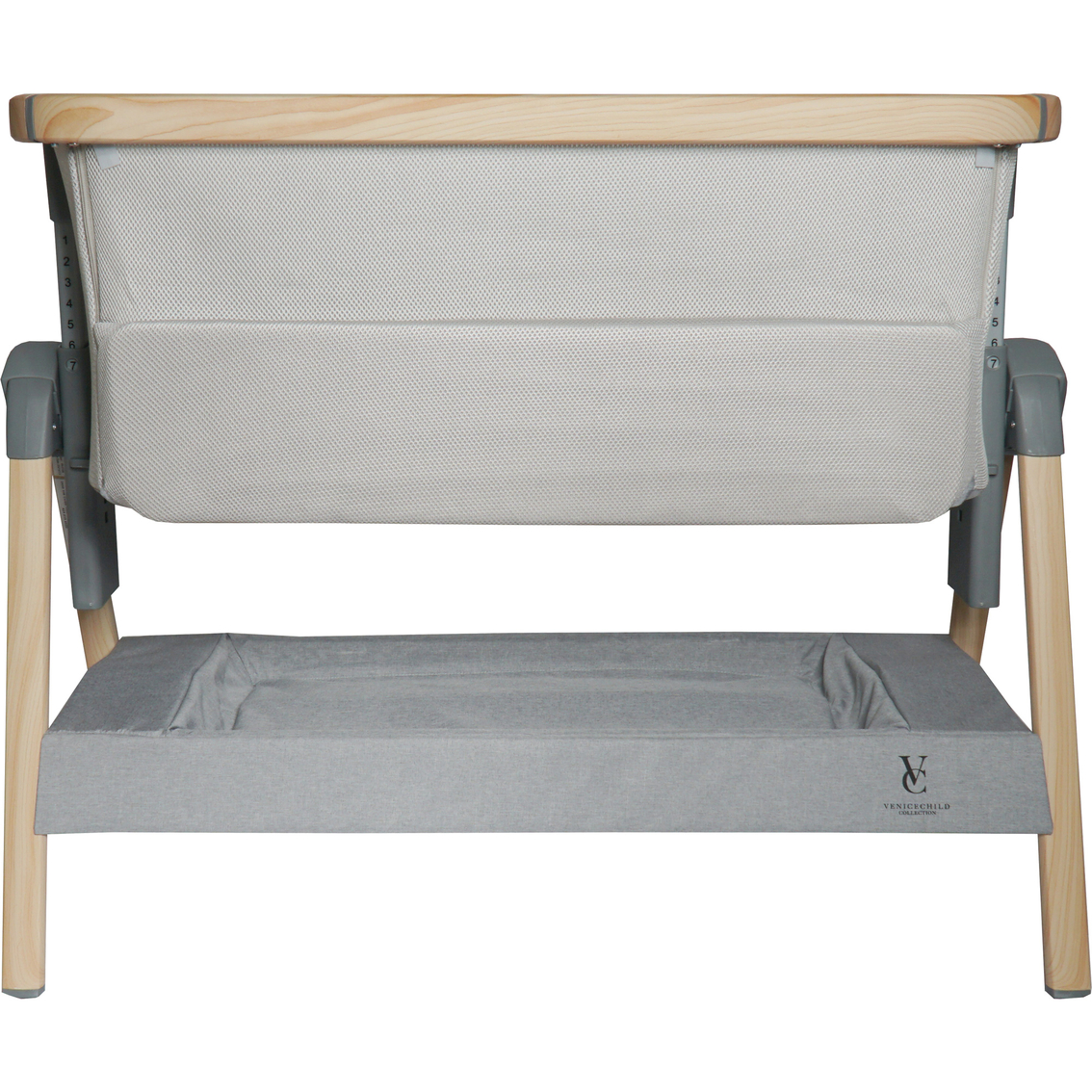 Venice Child California Dreaming Gray Wood Bedside Bassinet - Image 1 of 7