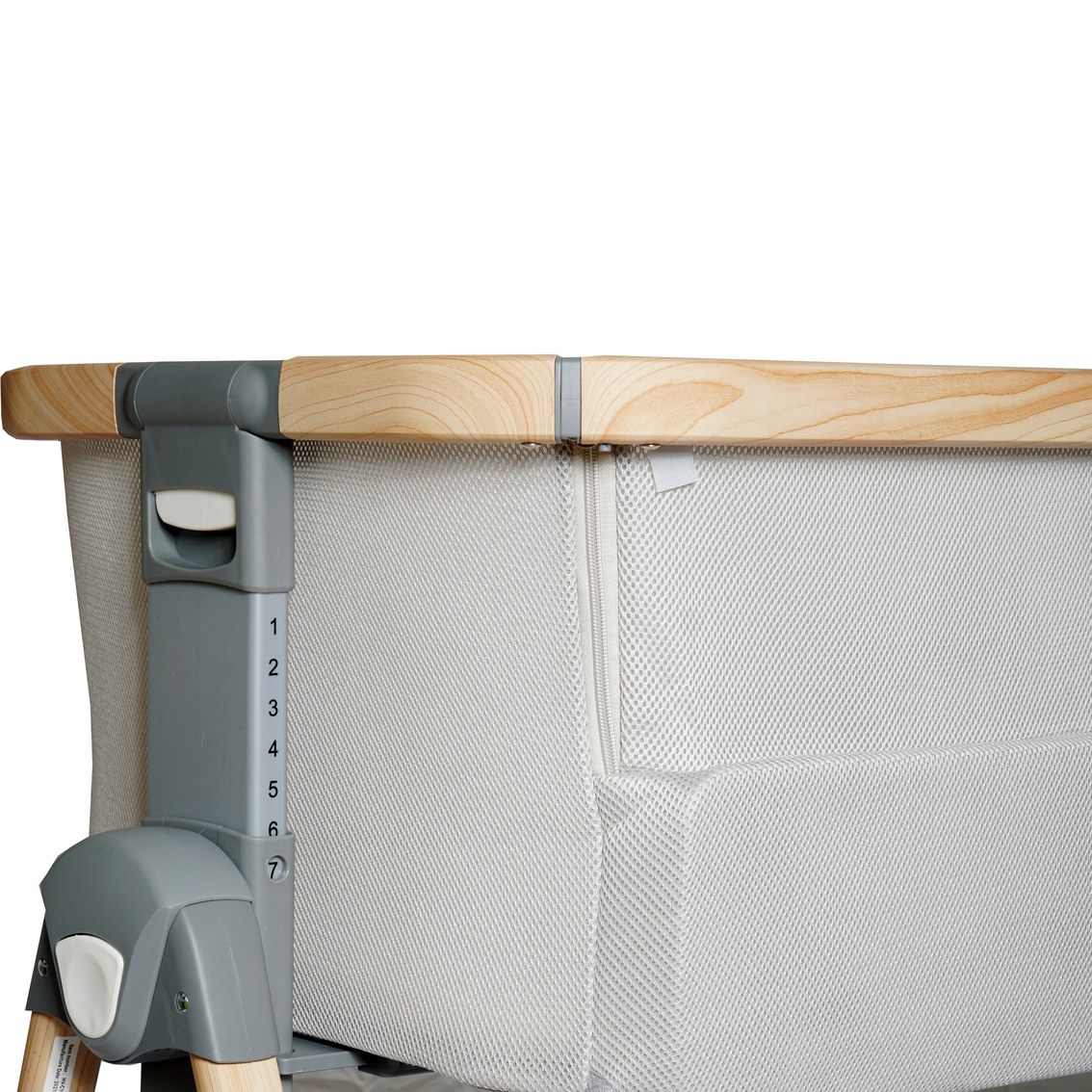 Venice Child California Dreaming Gray Wood Bedside Bassinet - Image 5 of 7