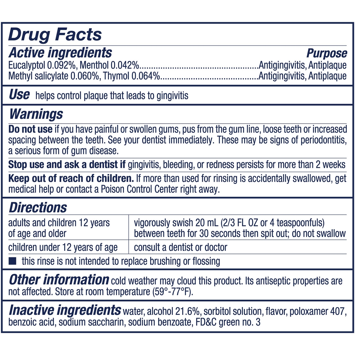 Exchange Select Blue Mint Antiseptic Mouthrinse 1L - Image 2 of 2