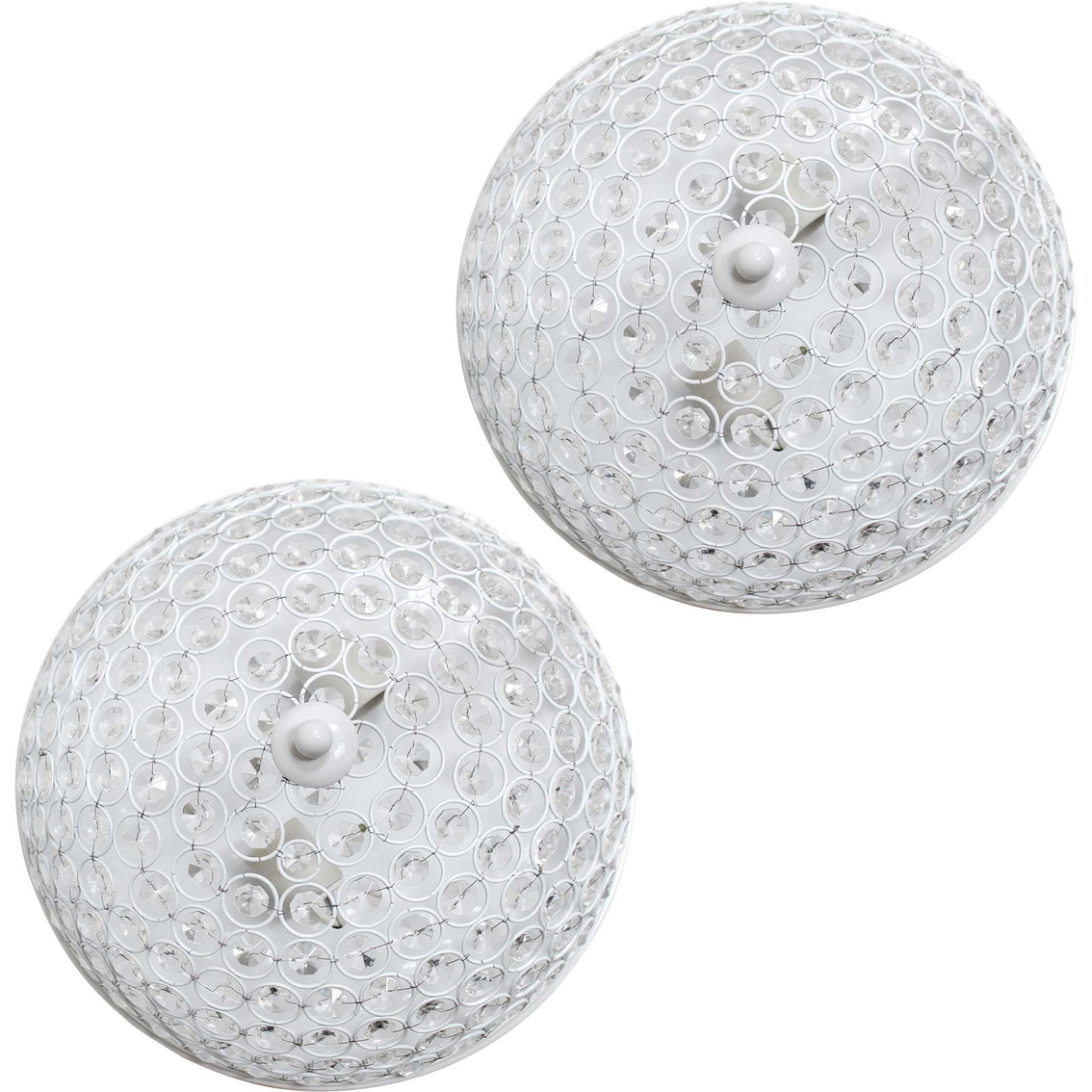 Lalia Home Crystal Glam 2 Light Ceiling Flush Mount Lamps 2 pk. - Image 3 of 7