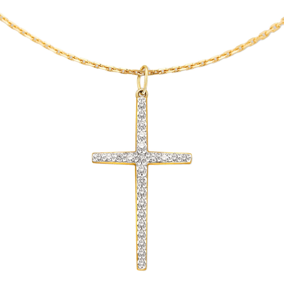 Kendra Scott Large Cross 0.162 CTW Diamond 14K Gold Pendant Necklace - Image 2 of 2