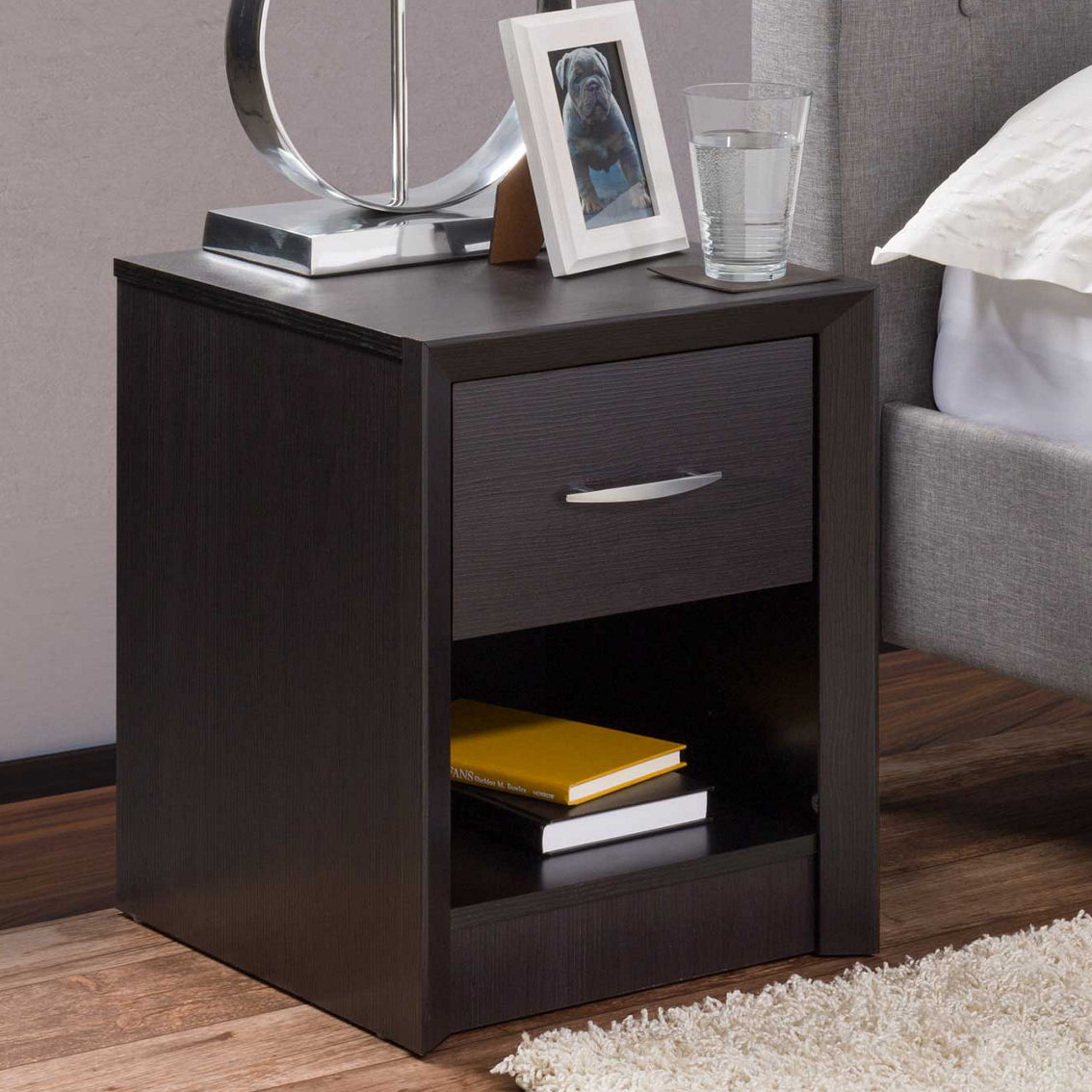 CorLiving Newport 1-Drawer Nightstand - Image 8 of 8