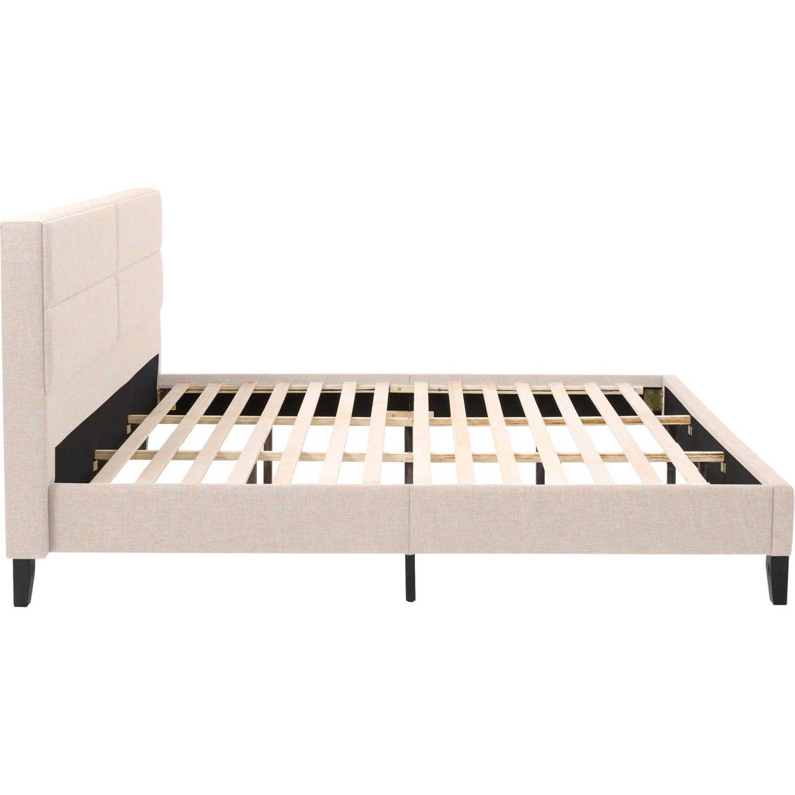 CorLiving Bellevue Cream Upholstered Panel Bed - Image 3 of 10