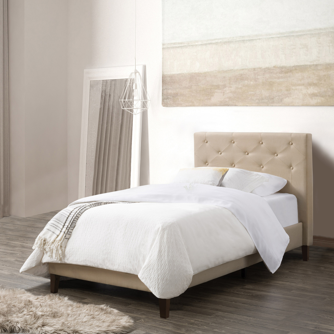 CorLiving Nova Ridge Tufted Upholstered Bed - Image 8 of 10