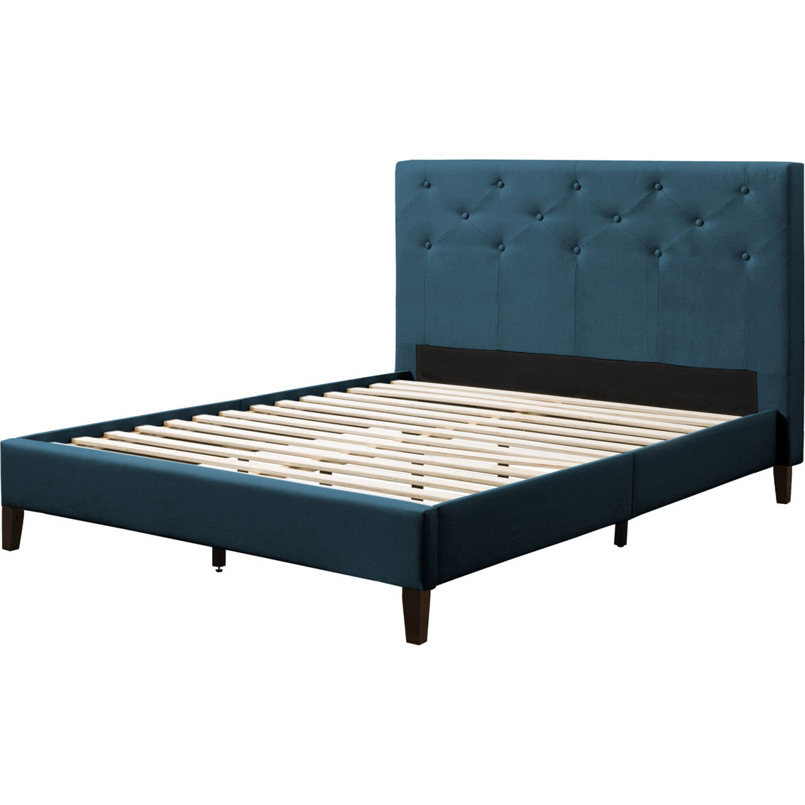 CorLiving Nova Ridge Ocean Blue Tufted Upholstered Bed - Image 2 of 10