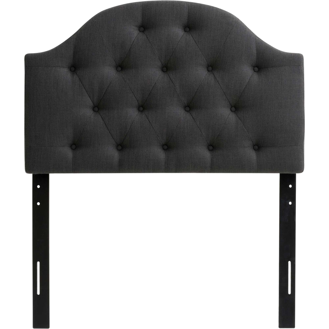 CorLiving Calera Dark Gray Tufted Fabric Headboard - Image 3 of 10