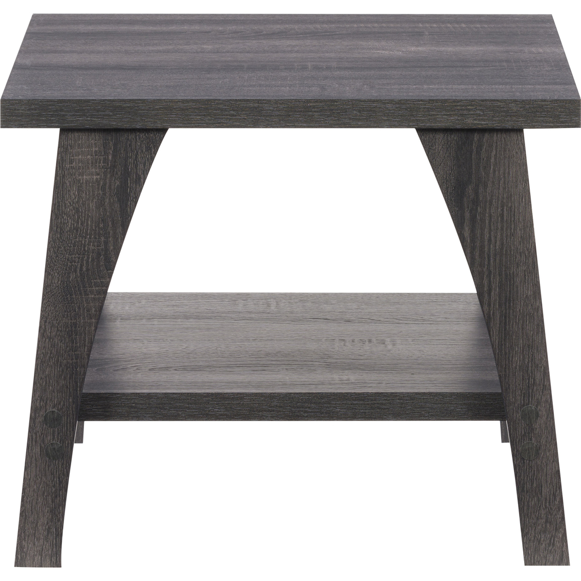 CorLiving LHW-720-E Hollywood Dark Gray Side Table with Lower Shelf - Image 2 of 7