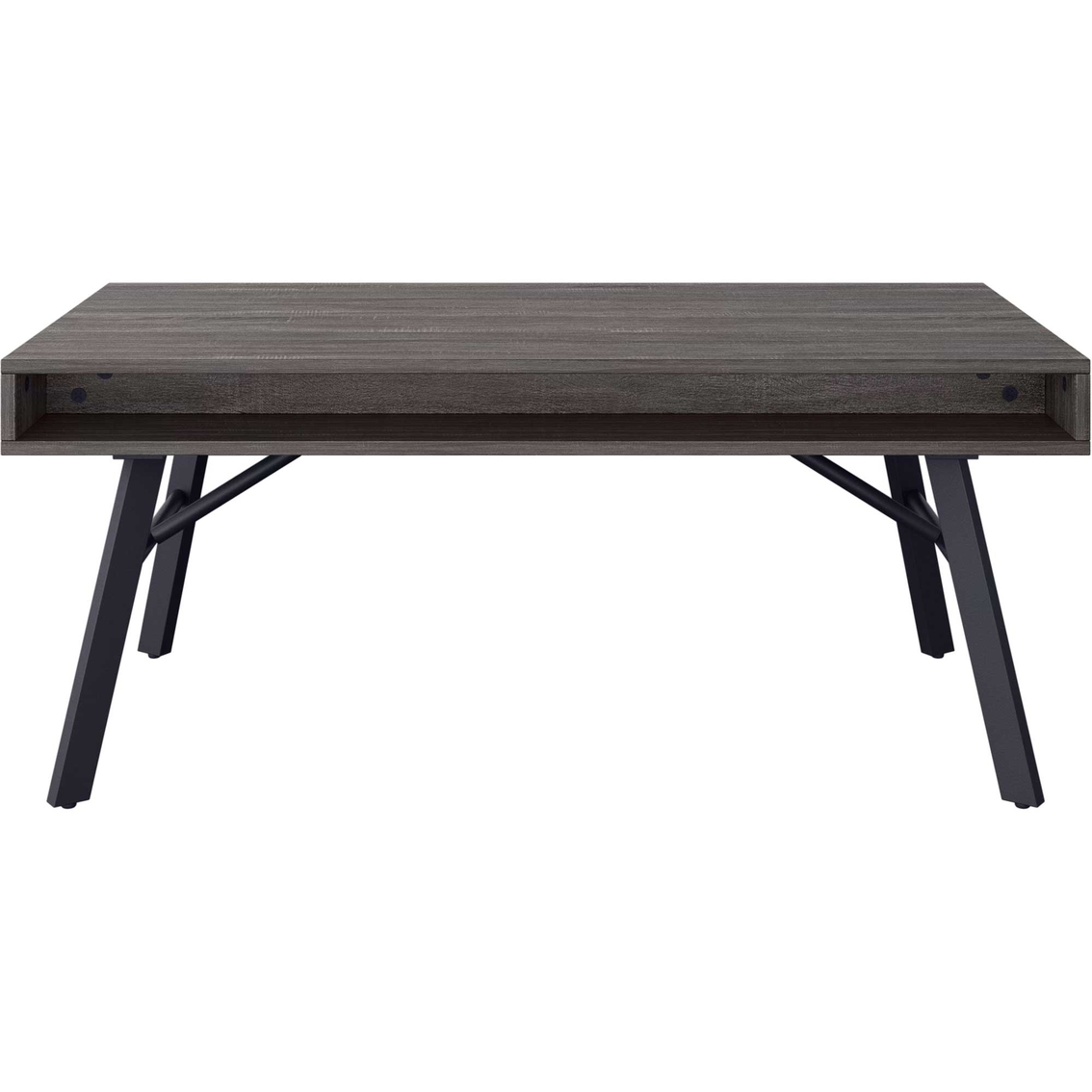 CorLiving Auston Grey Wood Grain Finish Coffee Table - Image 4 of 7