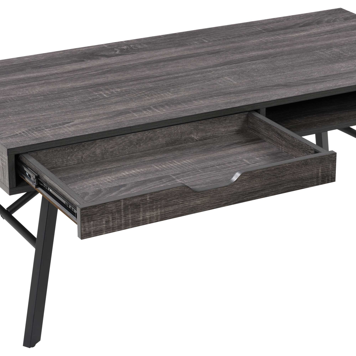 CorLiving Auston Grey Wood Grain Finish Coffee Table - Image 5 of 7