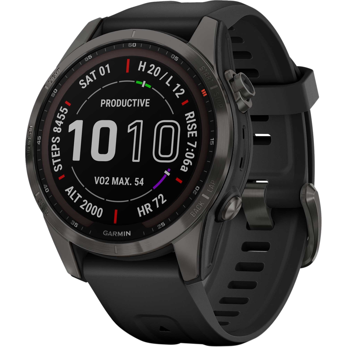 Garmin Men's / Women's Fenix 7S Sapphire Solar Multisport GPS Smartwatch - Image 1 of 10