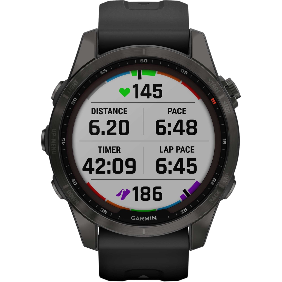 Garmin Men's / Women's Fenix 7S Sapphire Solar Multisport GPS Smartwatch - Image 9 of 10
