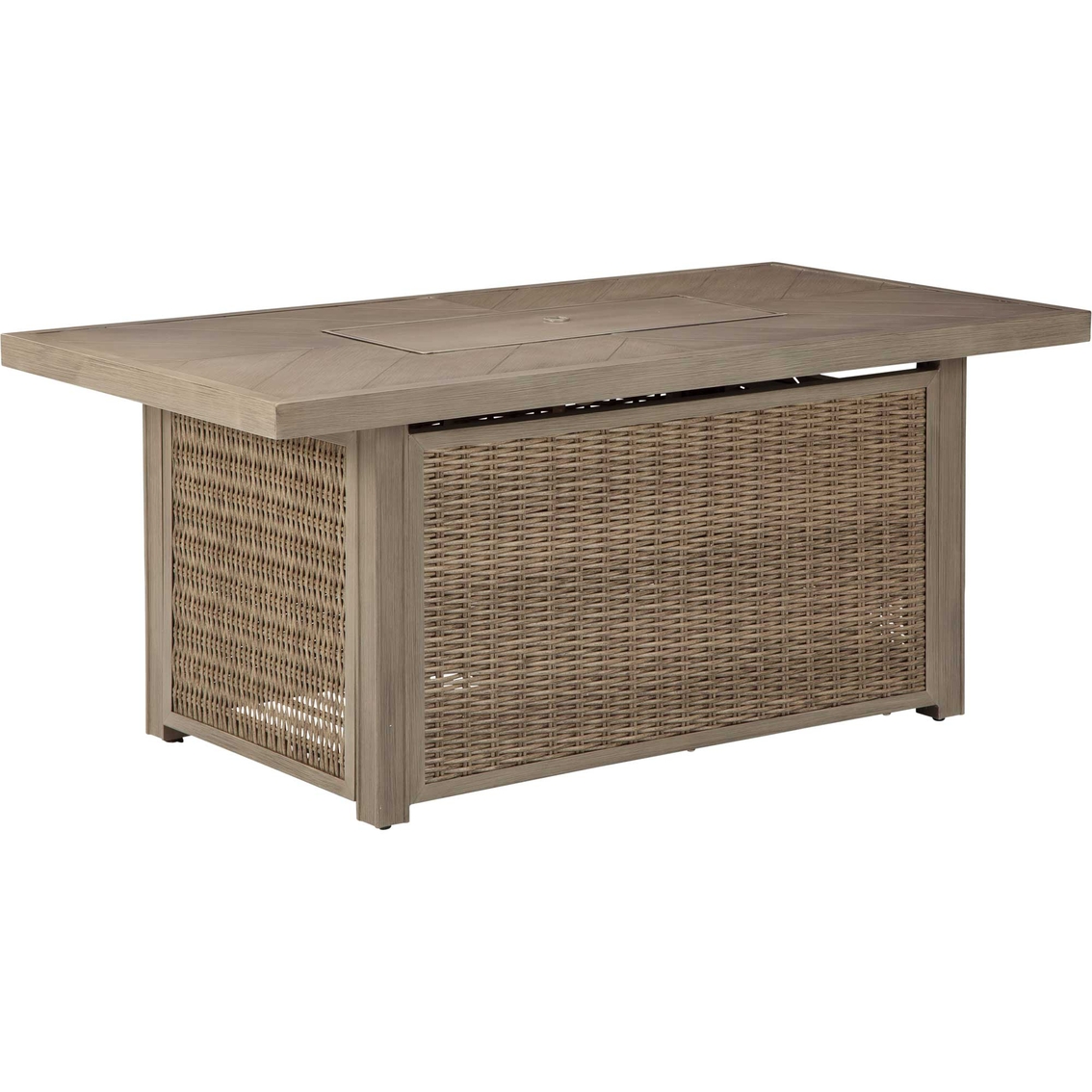Signature Design by Ashley Calworth Outdoor 10 pc. Set with Firepit Table - Image 9 of 10