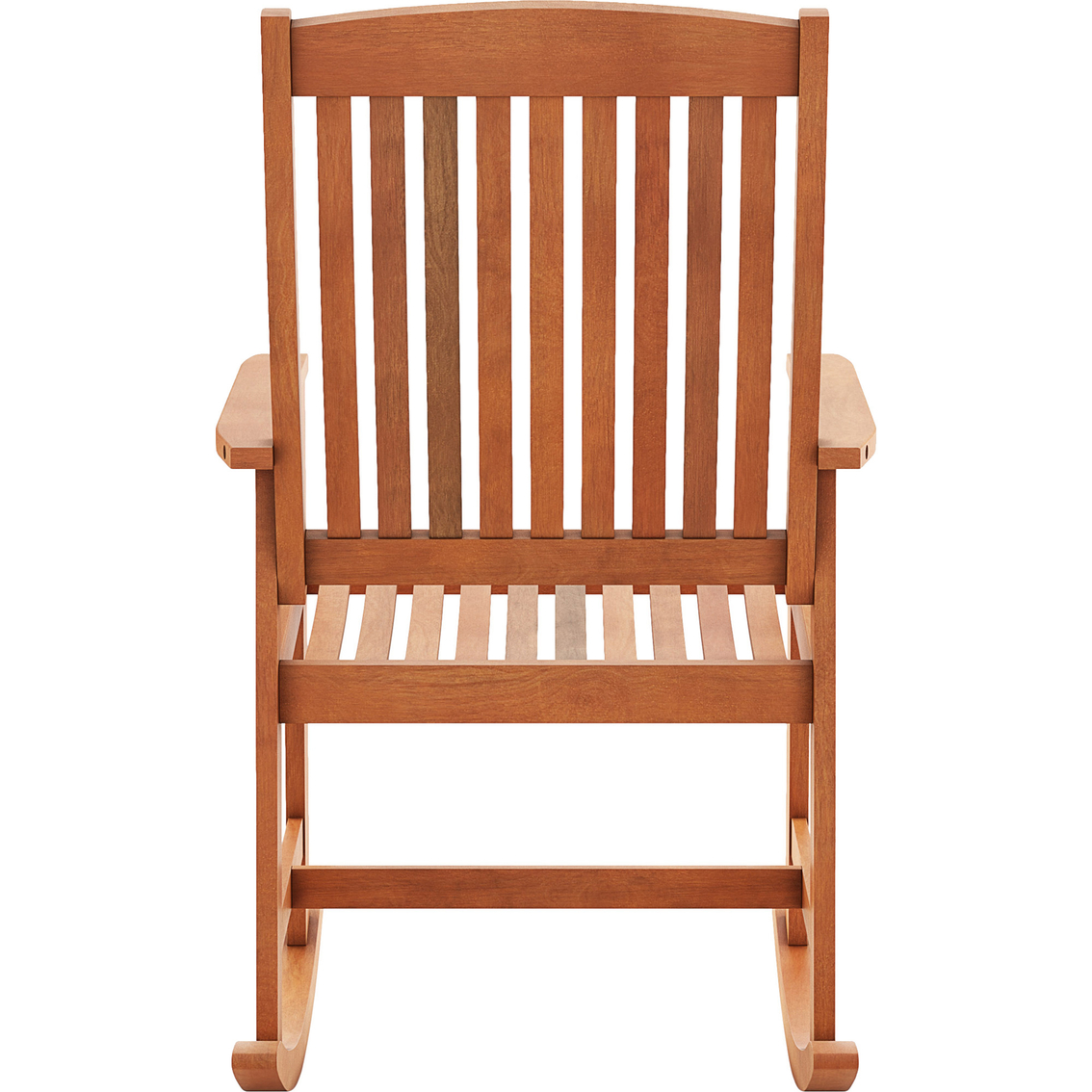 CorLiving Miramar Natural Hardwood Outdoor Rocking Chair - Image 2 of 8