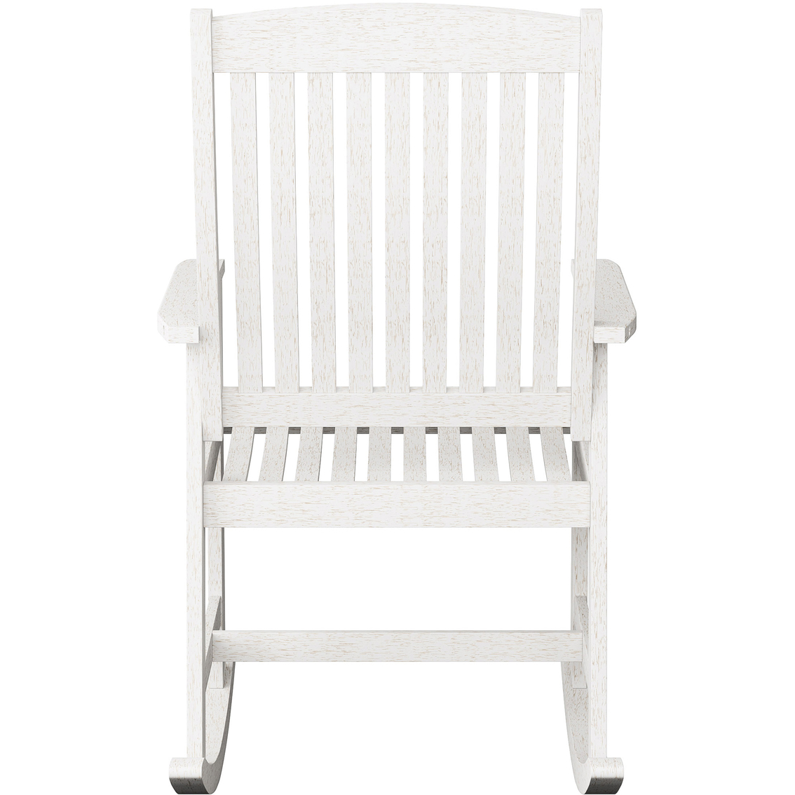 CorLiving Miramar Whitewashed Hardwood Outdoor Rocking Chair - Image 2 of 8