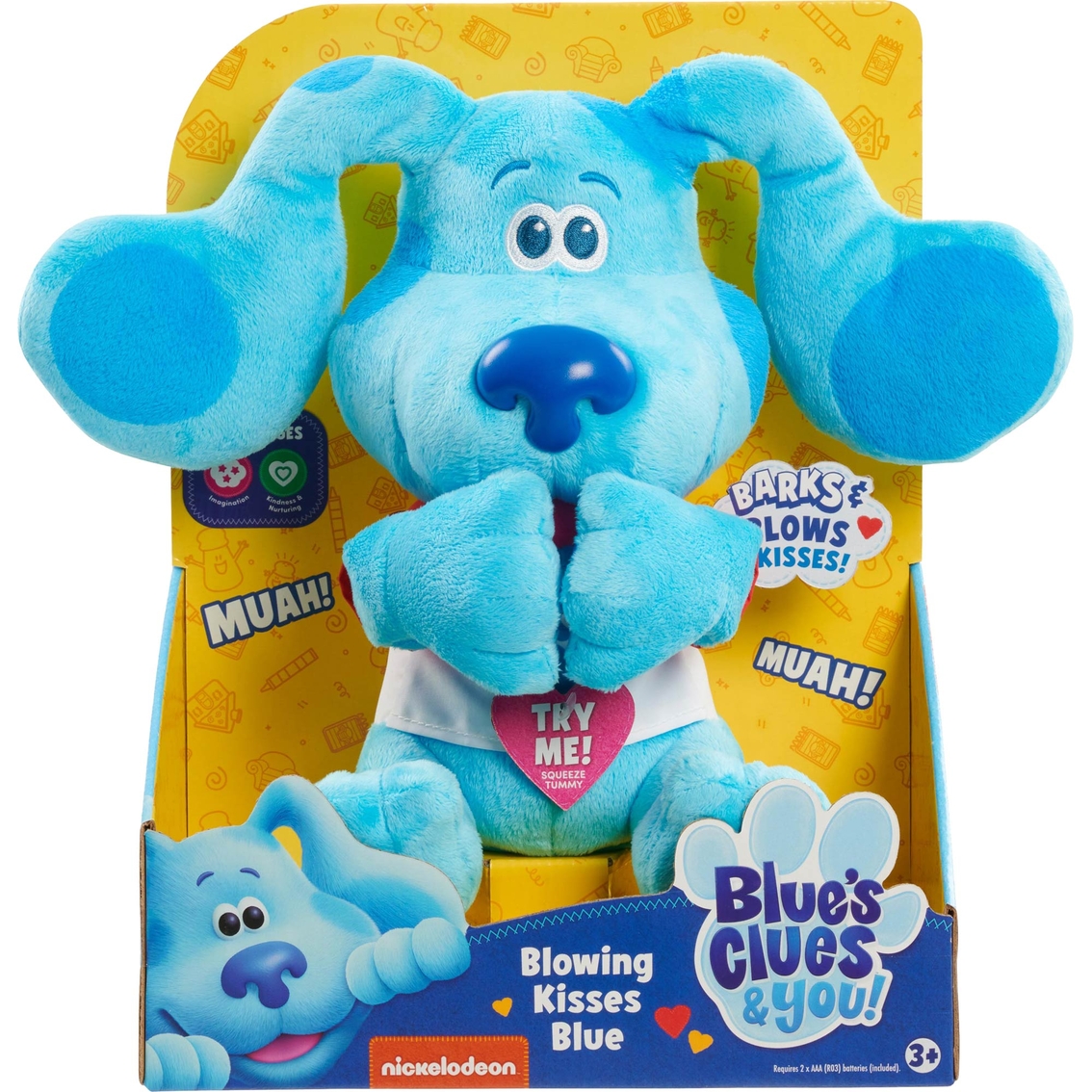 Just Play Blue's Cluesand You Blowing Kisses Blue Plush Toy