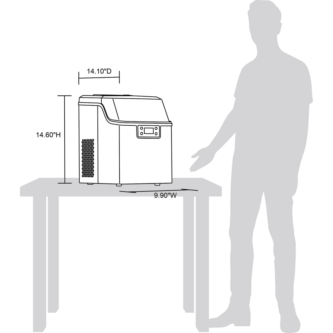 New Air LLC 45 lb. Clear Ice Maker - Image 3 of 10