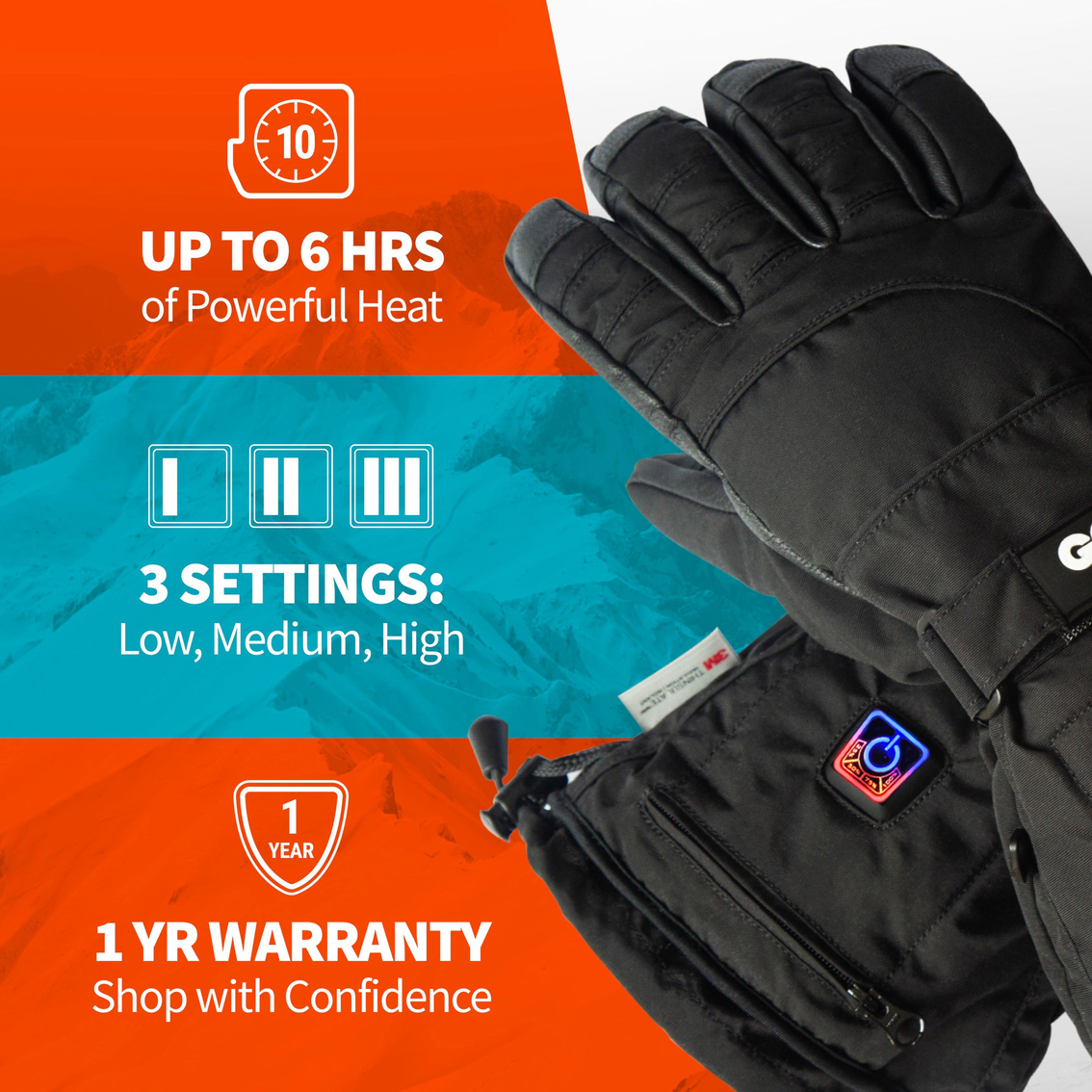 Gobi Heat Epic Heated Gloves - Image 3 of 4