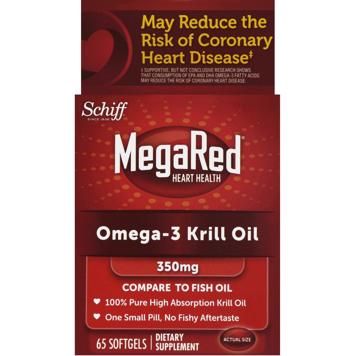 MegaRed Vit Omega 3 Krill Oil 300mg  60 ct - Image 1 of 2
