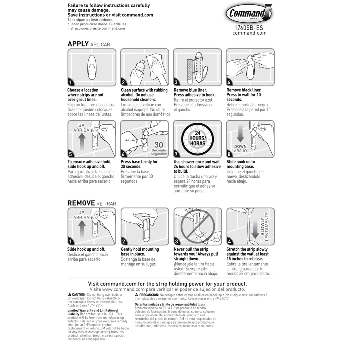 Command 4 Bath Large Refill Strips - Image 3 of 3