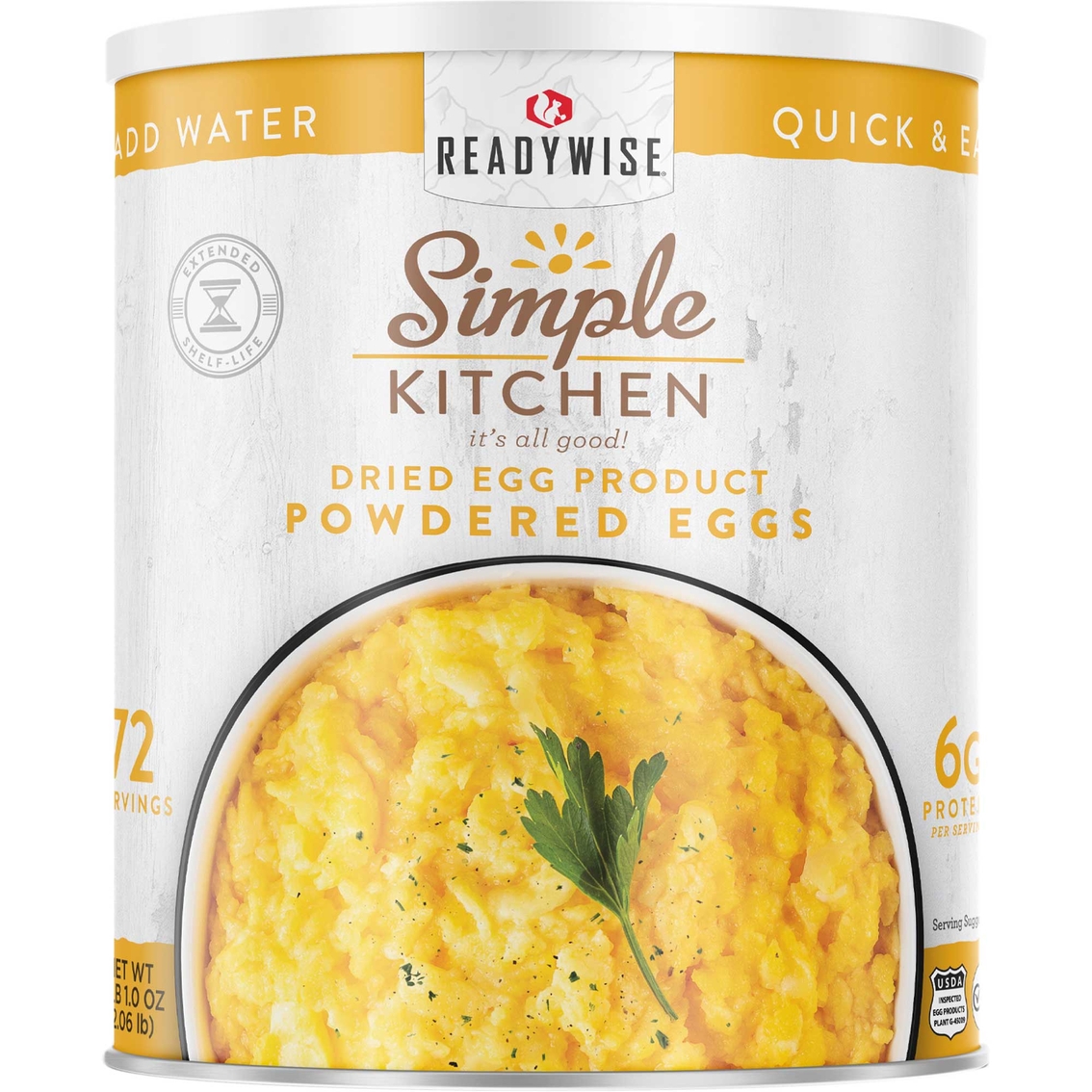 ReadyWise Simple Kitchen Powdered Eggs #10 Can, 72 servings