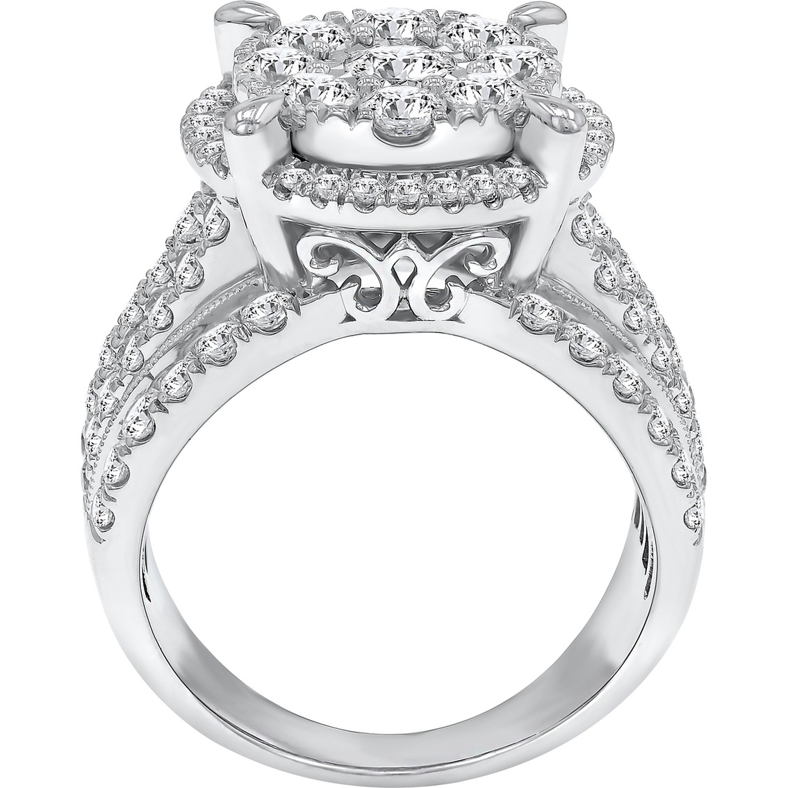 10K White Gold 3 CTW Diamond Ring Size 7 - Image 4 of 4