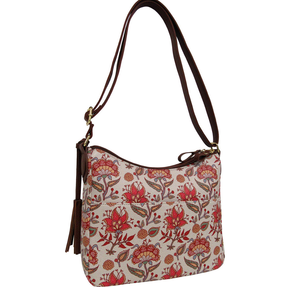 Bueno of California Grainy Top Zipper Hobo Crossbody Bag - Image 2 of 3