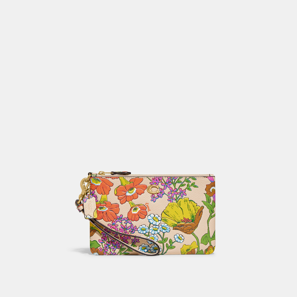 Coach Floral Printed Leather Small Wristlet - Image 2 of 4