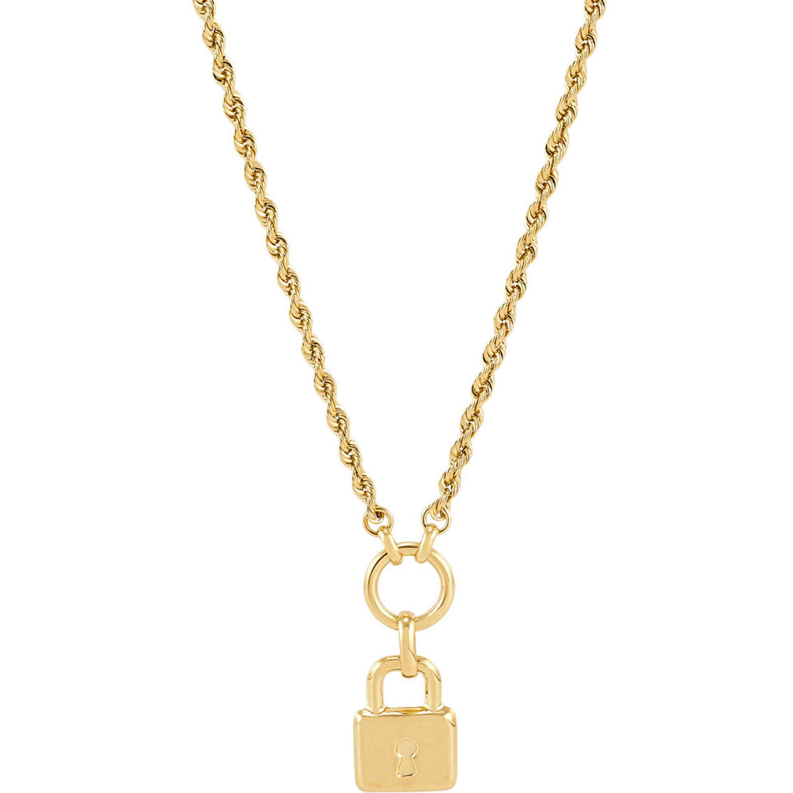 Samuel Aaron 14K Yellow Gold Lock with Key 16 in. Necklace - Image 1 of 4