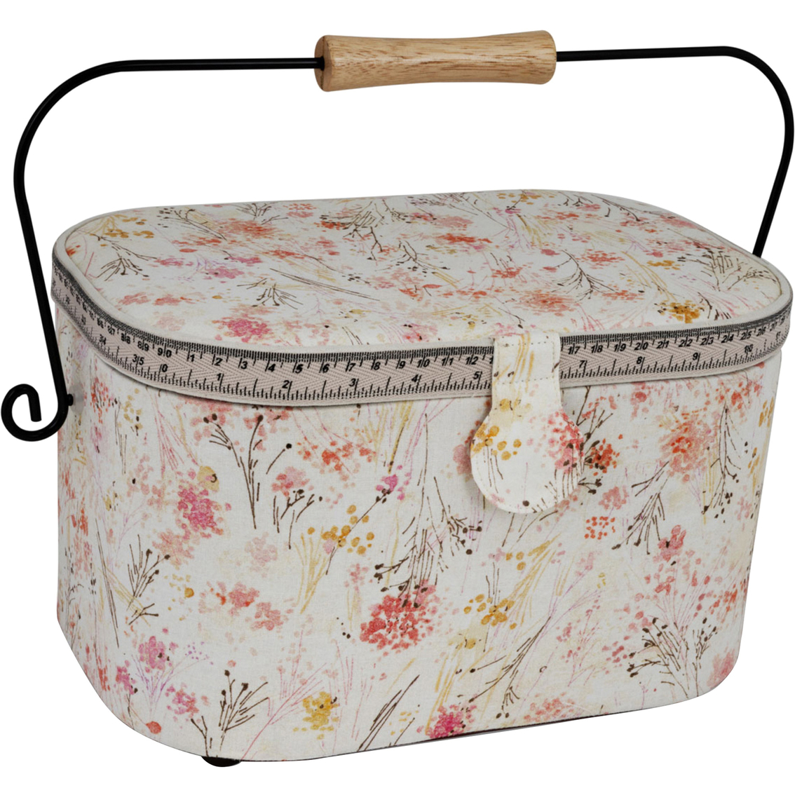 Dritz Oval Sewing Basket with Metal Handle, Large - Image 2 of 5