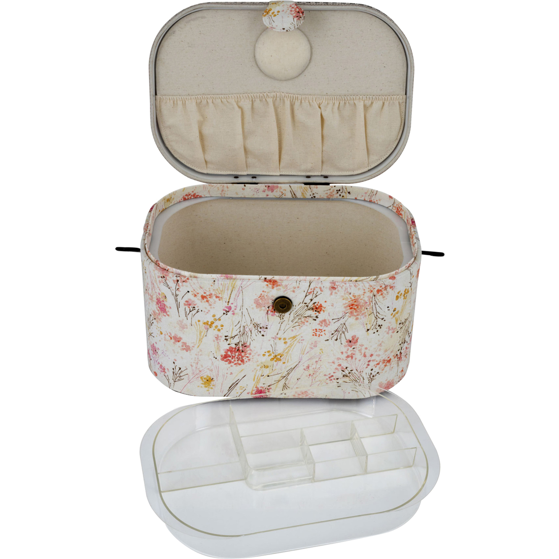 Dritz Oval Sewing Basket with Metal Handle, Large - Image 3 of 5