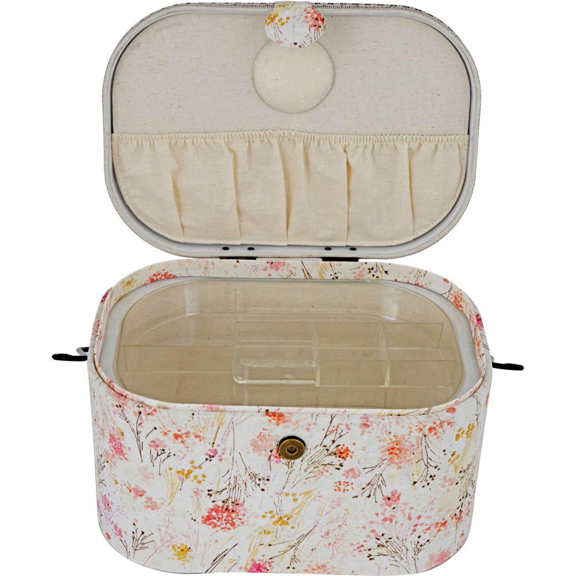 Dritz Oval Sewing Basket with Metal Handle, Large - Image 4 of 5