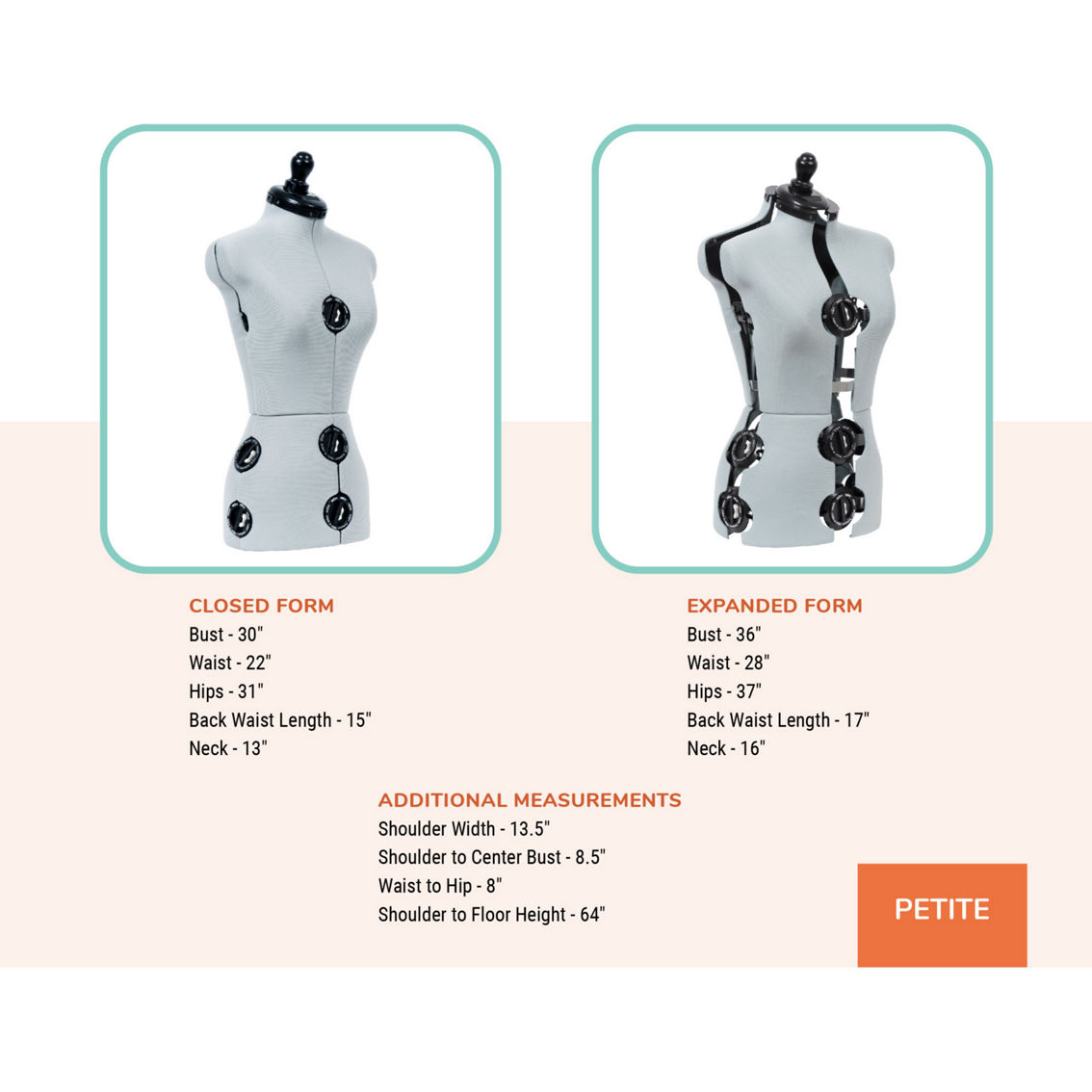 Dritz Twin Fit Adjustable Dress Form - Image 3 of 9