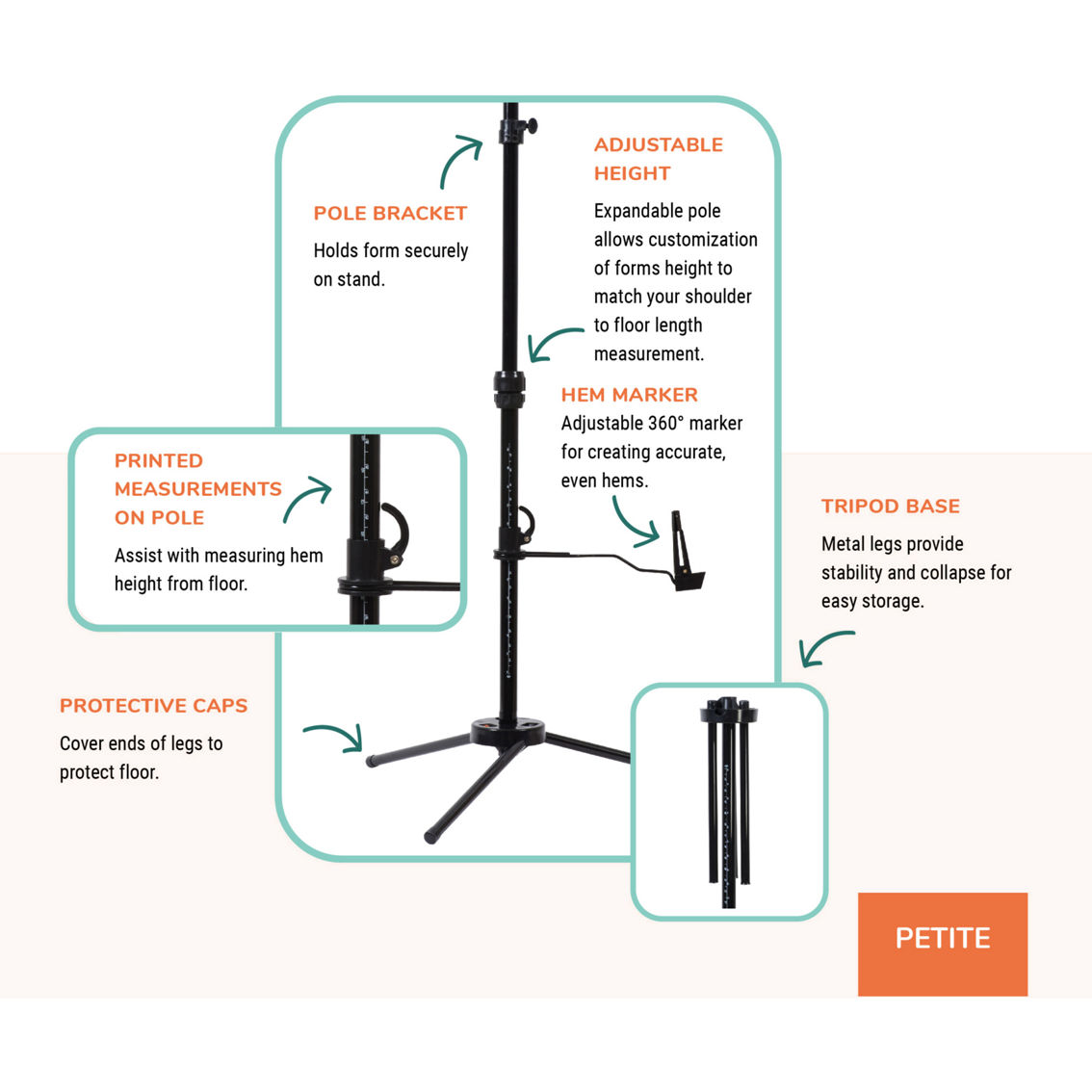 Dritz Twin Fit Adjustable Dress Form - Image 8 of 9