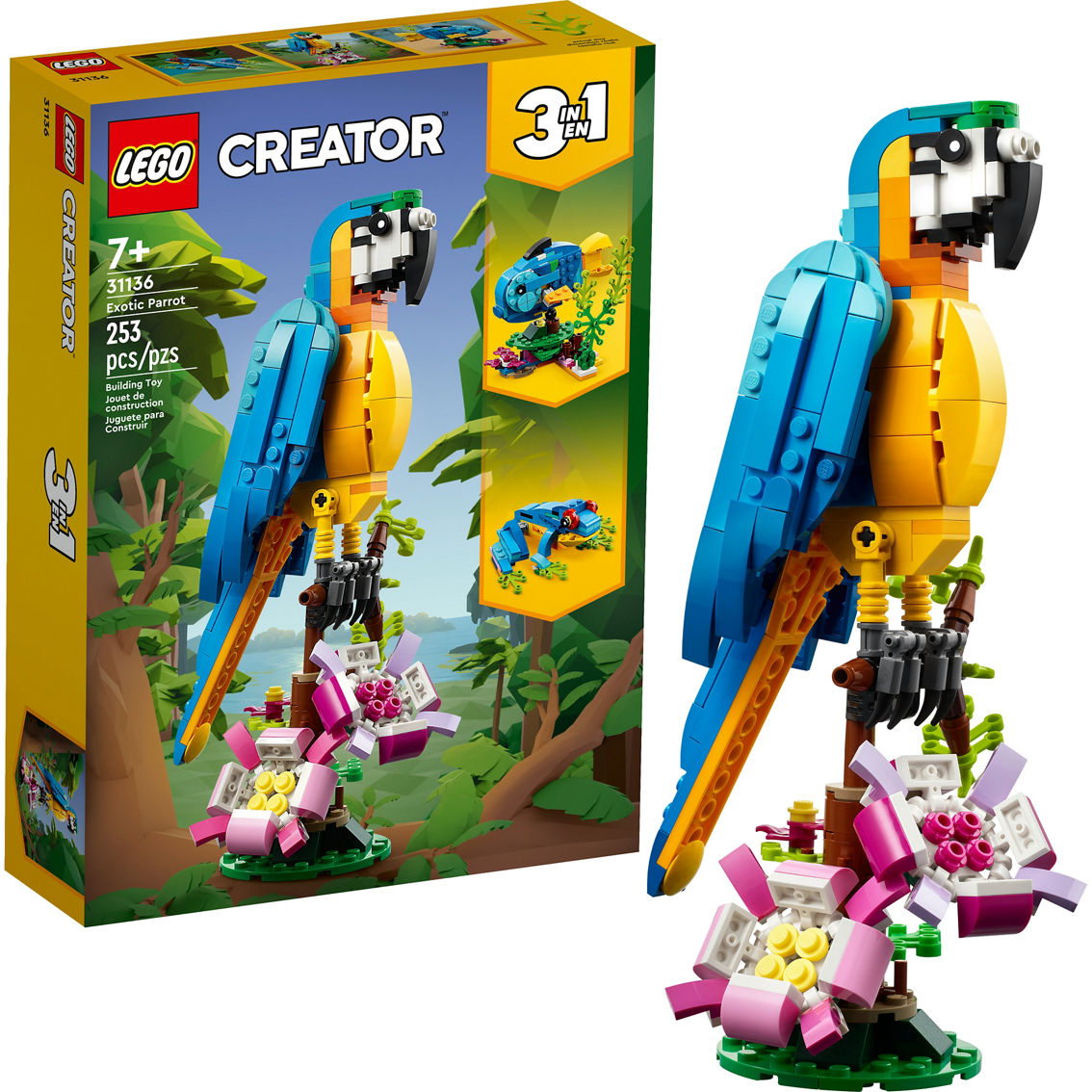 LEGO Creator Exotic Parrot Toy 31136 - Image 3 of 10