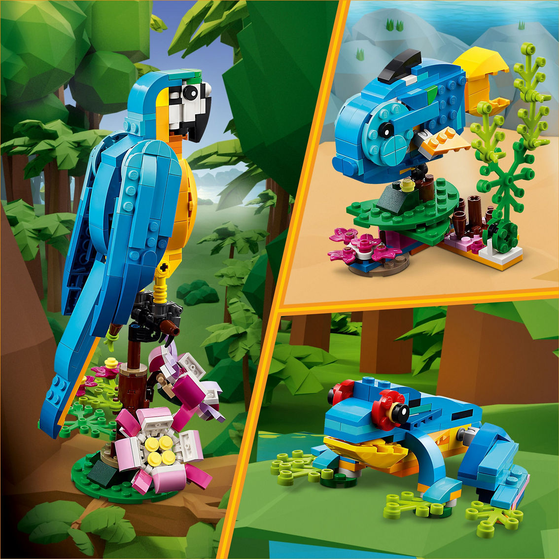 LEGO Creator Exotic Parrot Toy 31136 - Image 5 of 10