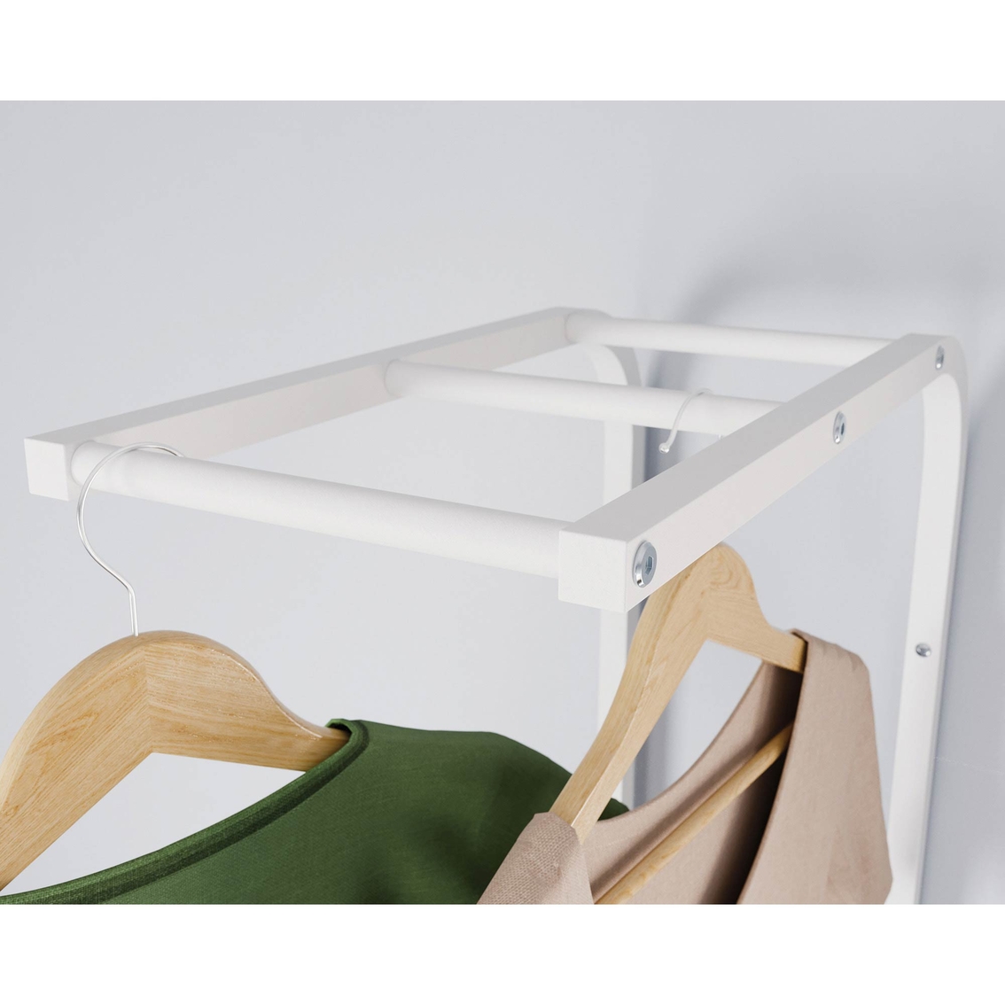 Sauder North Avenue Compact White Laundry Stand and Drying Rack - Image 4 of 5