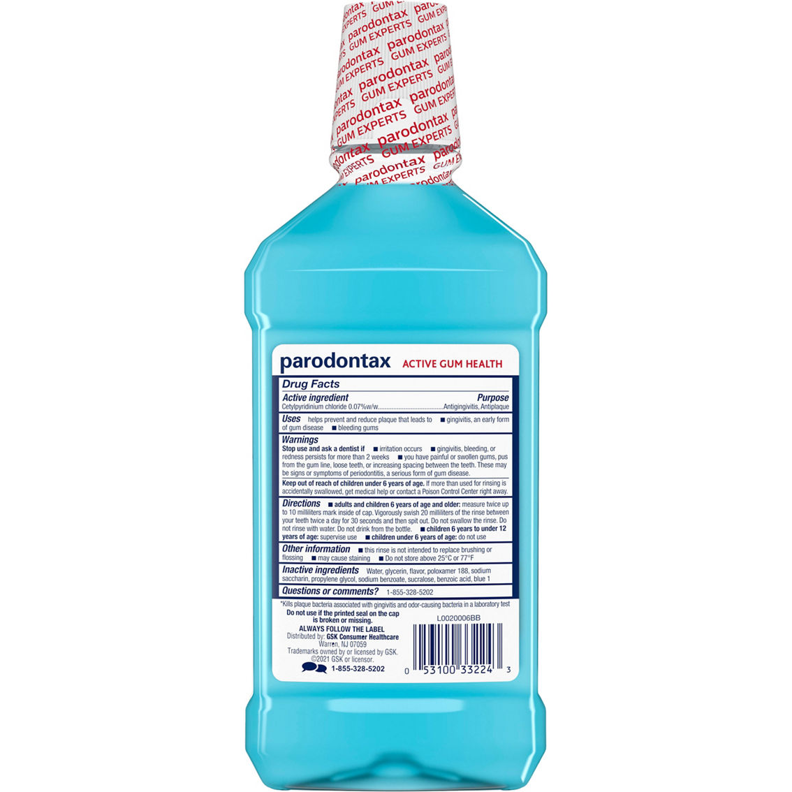 Parodontax Active Gum Health Fresh Mint Mouthwash 16.9 oz. - Image 2 of 2