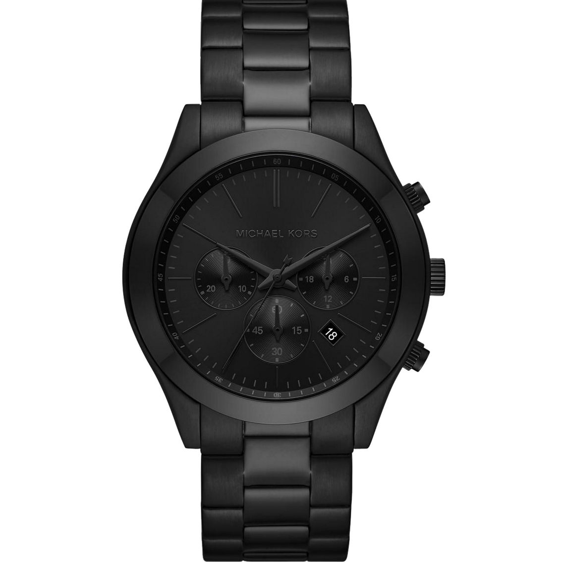 Michael Kors Slim Runway Chronograph Black Stainless Steel Watch MK8919