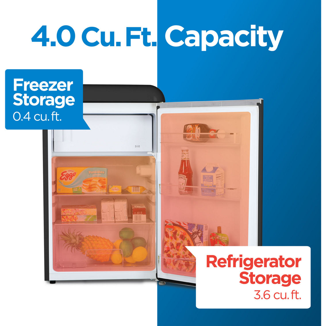 Commercial Cool 4.0 Cubic Foot Retro Refrigerator - Image 4 of 7