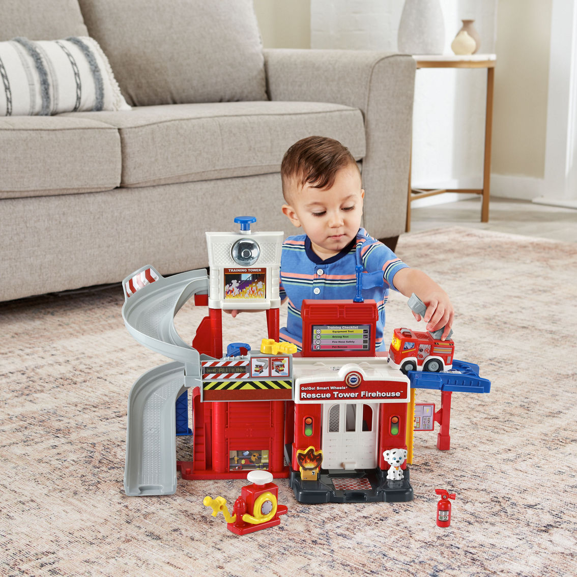 Vtech Go! Go! Smart Wheels Rescue Tower Firehouse Playset - Image 5 of 7