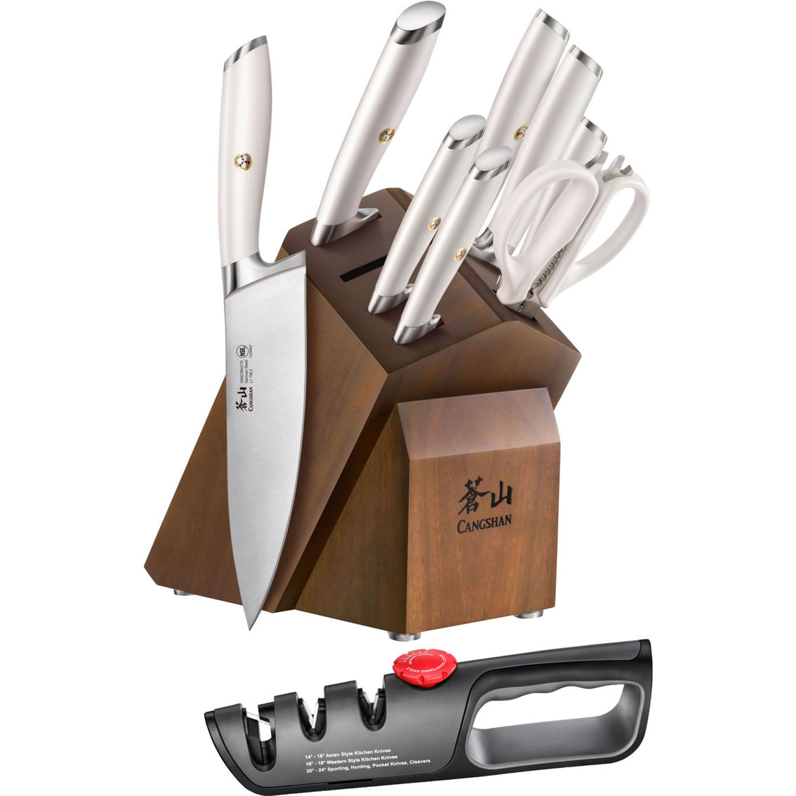 Cangshan Cutlery L1 Series White 10 pc. Forged Knife Block Set