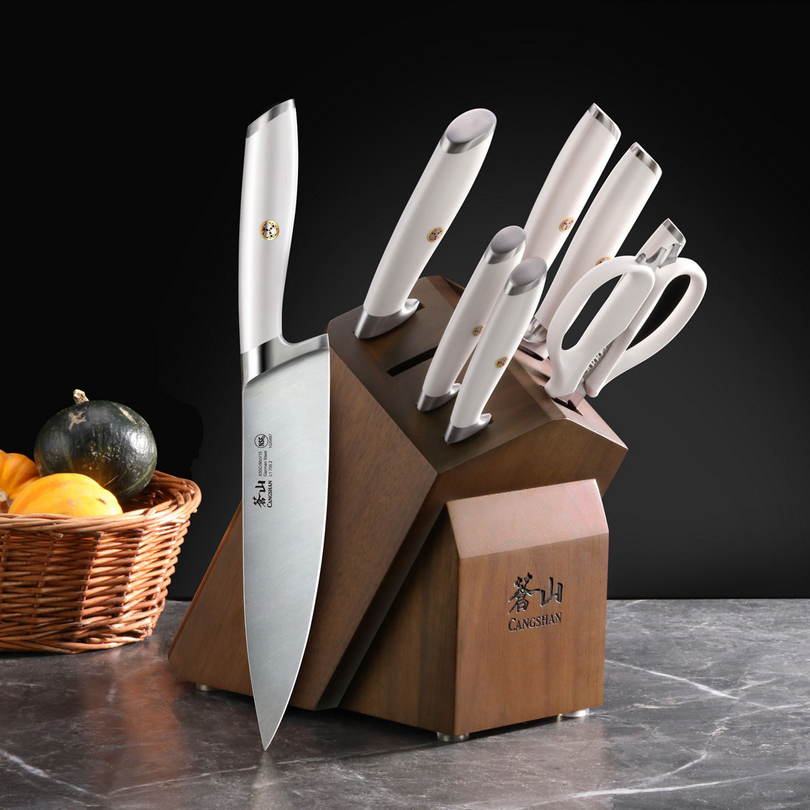 Cangshan Cutlery L1 Series White 10 pc. Forged Knife Block Set - Image 4 of 6