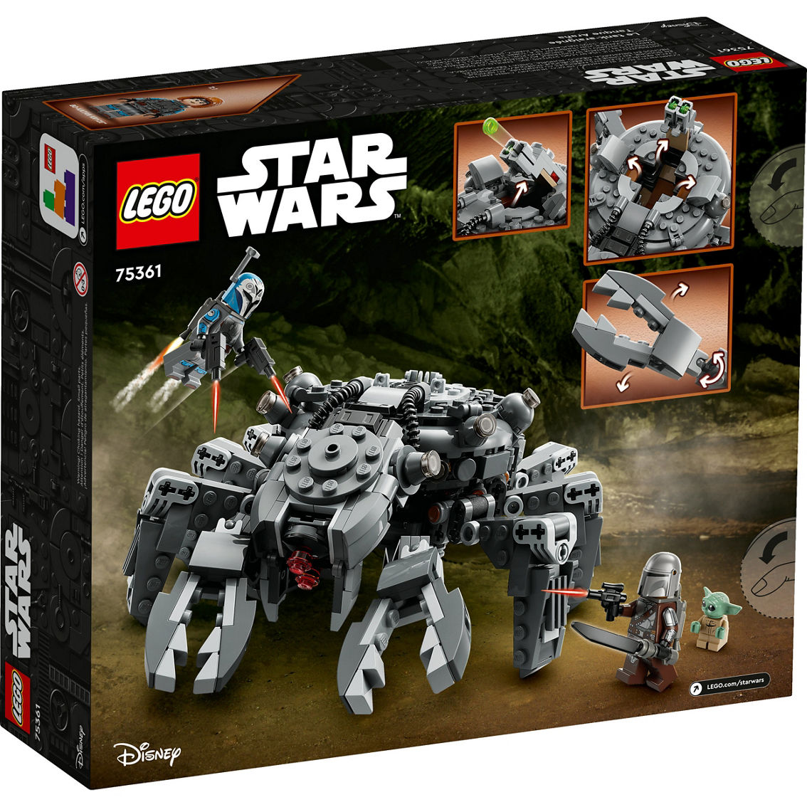 LEGO Star Wars: The Mandalorian Spider Tank Building Toy Set 75361 - Image 2 of 10