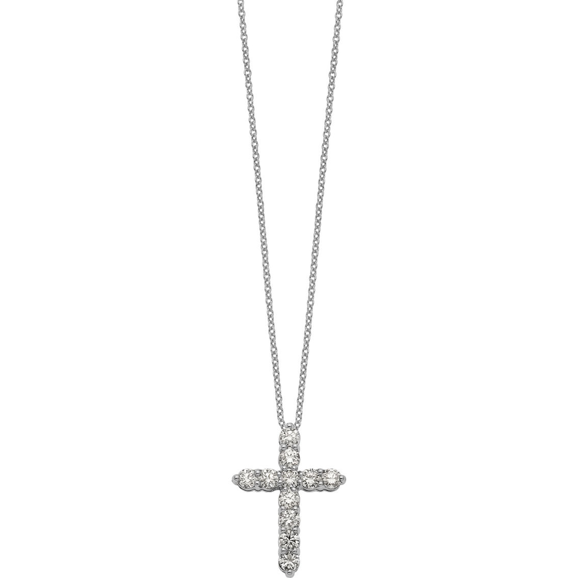 True Origin 14K White Gold 1 CTW Certified Lab Grown Diamond Cross Pendant - Image 2 of 4