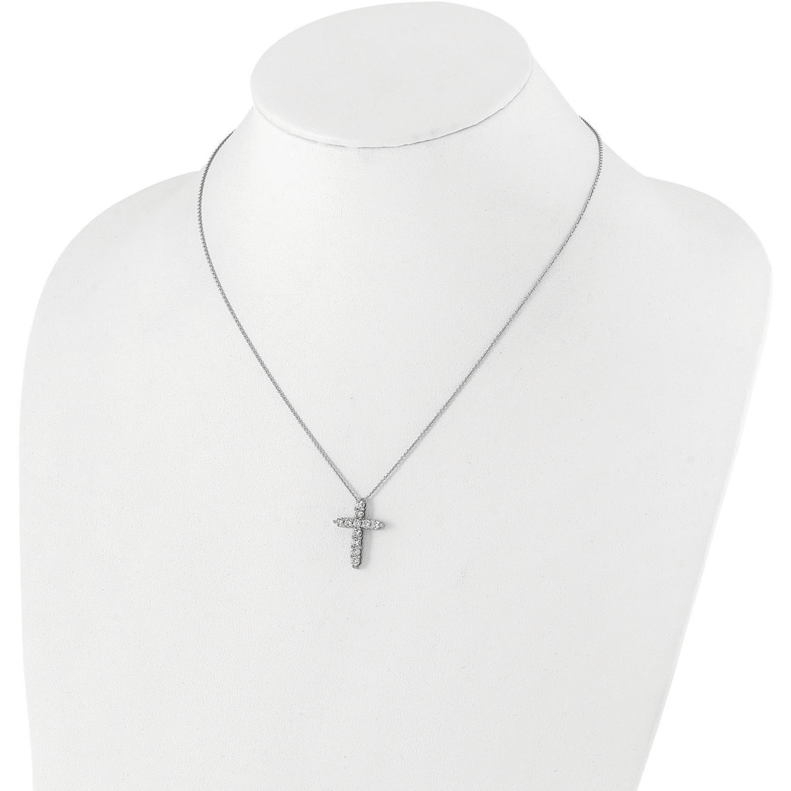 True Origin 14K White Gold 1 CTW Certified Lab Grown Diamond Cross Pendant - Image 3 of 4