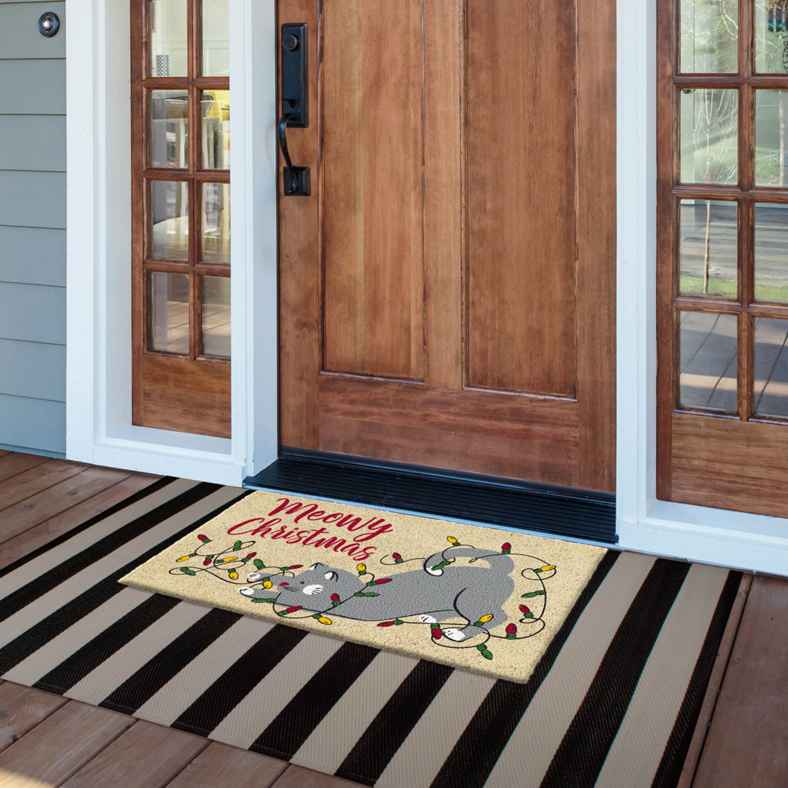Design Imports Meowy Christmas Doormat - Image 4 of 6